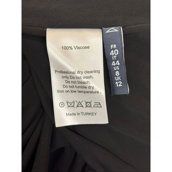 ZEYNEP ARCAY Strapless Ruched Midi Dress In Black New With Tags Size US 8 - Picture 8 of 9